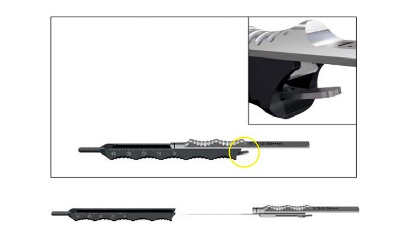 Variable Angle Locking Hand System Depth Gauge disassembled