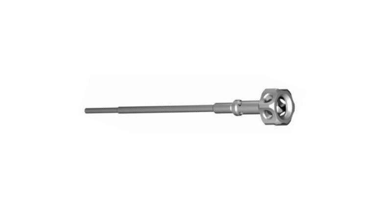 Rod holder threaded shaft for percutaneous pedicle screw placement